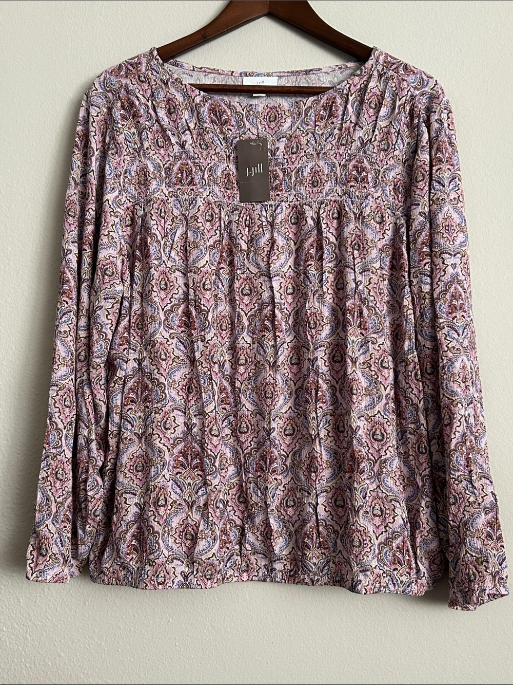 J.Jill NWT Paisley Print Boho Classic Blouse – Size 2X